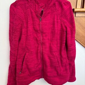 Beautiful Vibrant Colored Athleta Zip-Up Fleece Jacket Hoodie Good Condition